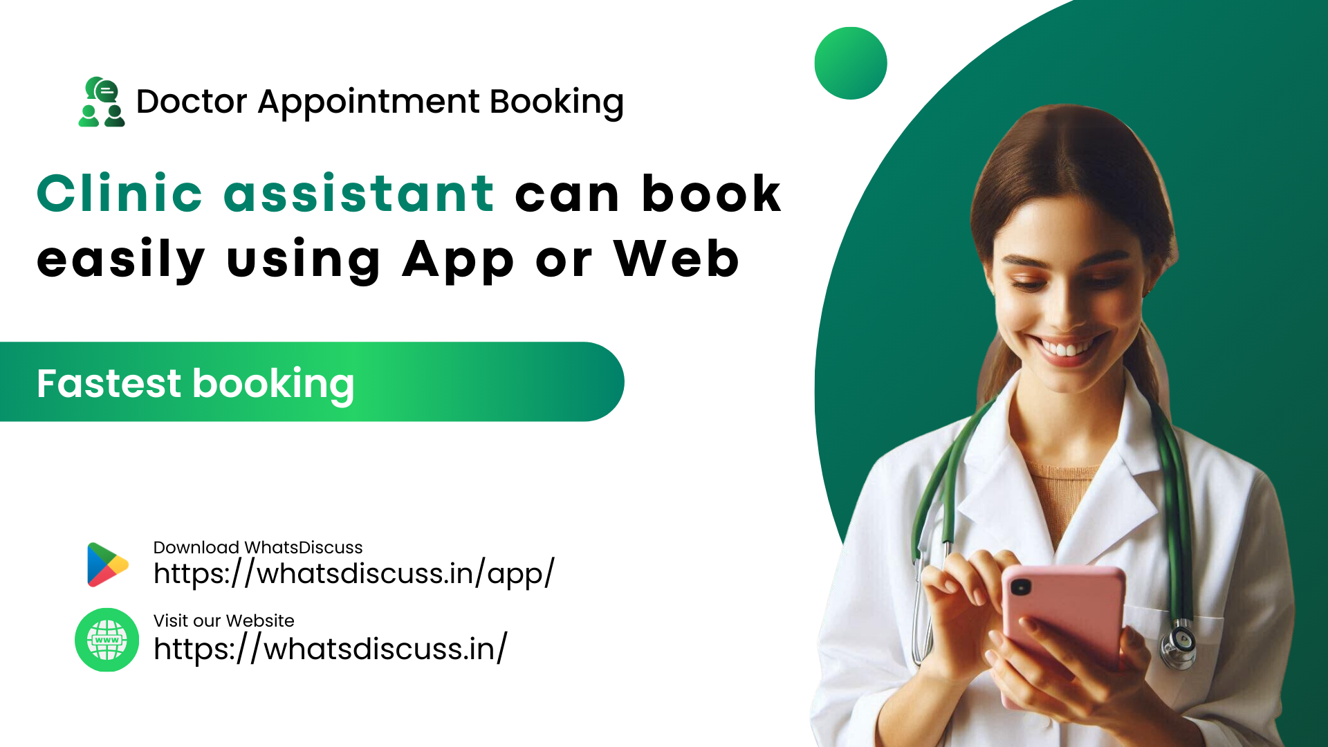 Clinic assistant book from app or web